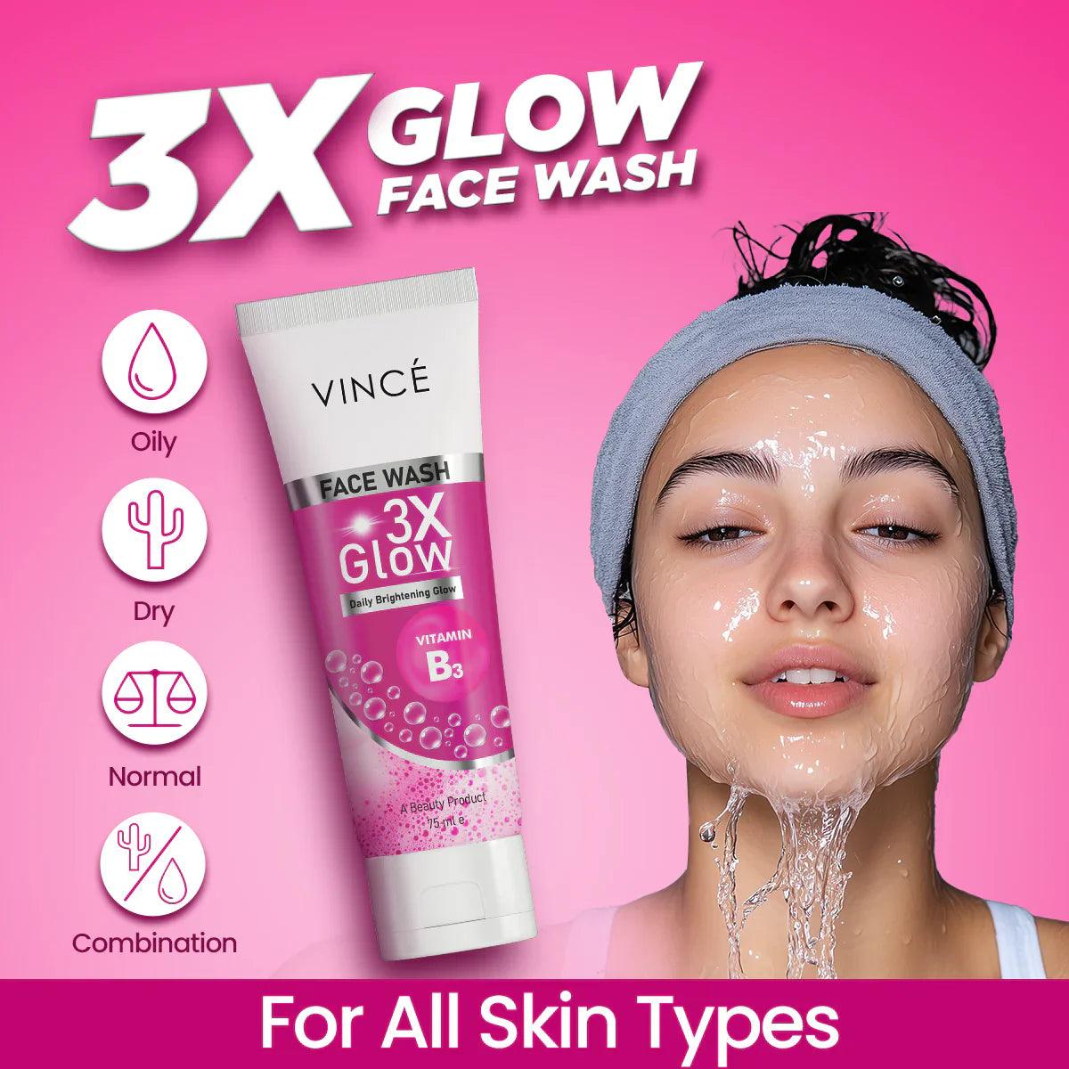 Vince - 3x glow face wash