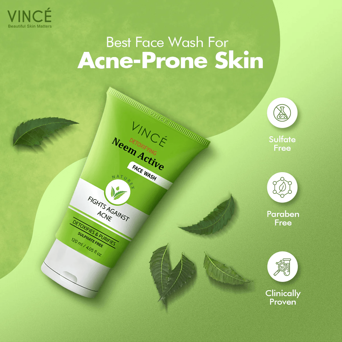 Vince - DETOXIFYING Neem Active Face Wash