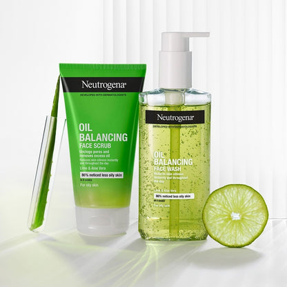 Neutrogena - Facial Wash Oil Balancing With Lime & Aloe Vera Pump 200ml